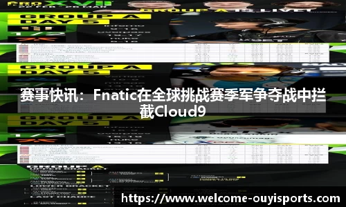 赛事快讯：Fnatic在全球挑战赛季军争夺战中拦截Cloud9